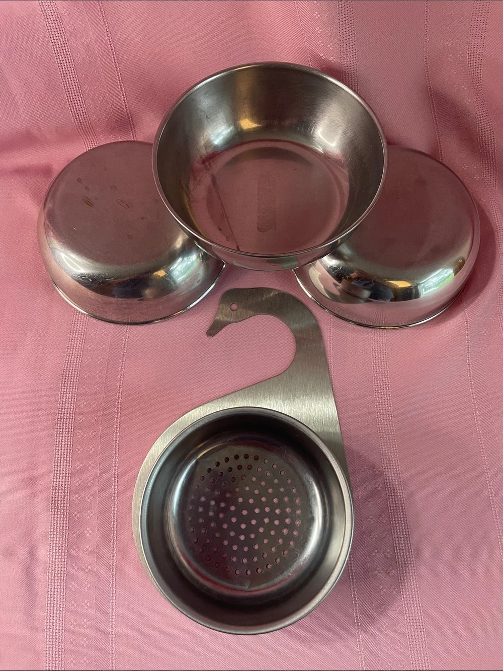 Goose Stainless Steel Kitchen Prep Bowl & Strainer Set - Silver